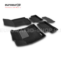 Текстильные 3D коврики Euromat3D Business в салон для Mercedes B-Class (W247) (2018-) № EMC3D-003510