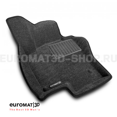 Текстильные 3D коврики Euromat3D Business в салон для Volkswagen Passat B6 (2005-2011) № EMC3D-005412G Серые