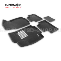 Текстильные 3D коврики Euromat3D Lux в салон для Haval H3 (2024-) № EM3D-001471