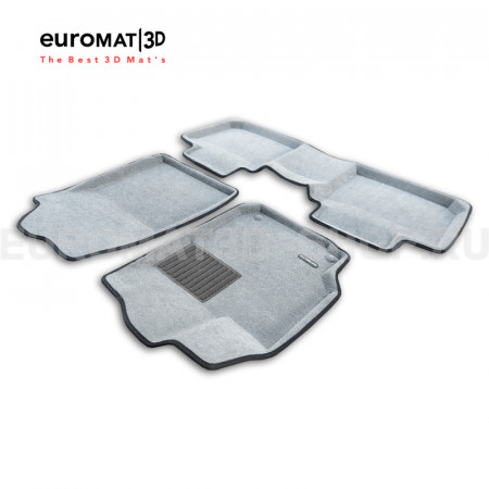 Текстильные 3D коврики Euromat3D Business в салон для Toyota Camry V50 (2011-2017) № EMC3D-005104S Светло-серые